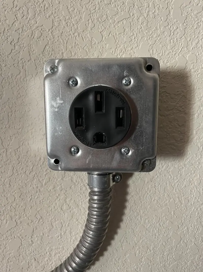NEMA 14-50 outlet installed for Electrical Panel Upgrade in Stevenson Ranch